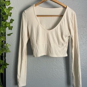 Off white cropped long sleeve